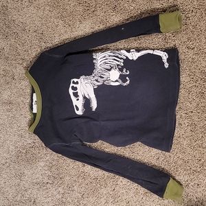 Jcrew crewcuts kids long sleeve dinosaur skeleton shirt